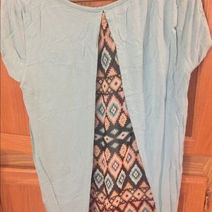 Blue Aztec top